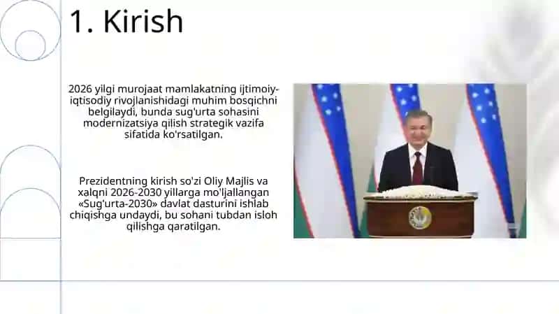 Oʻzbekiston Respublikasi prezidentining Oliy Majlis va Oʻzbekiston xalqiga Murojaatnomasi 2026-yil 3