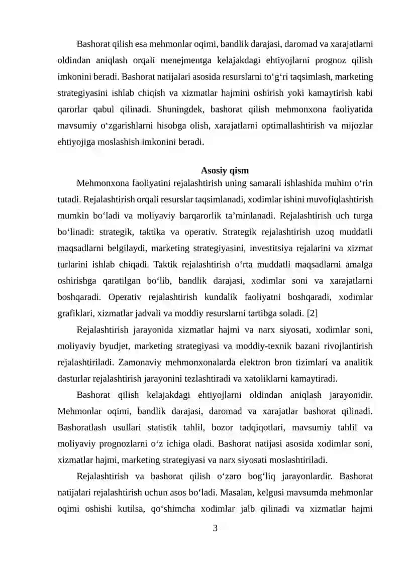 MEHMONXONA FAOLIYATINI REJALASHTIRISH VA BASHORAT QILISH 3