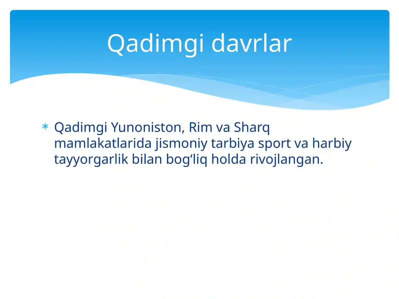 Jismoniy tarbiya nazariyasi va uslubiyati fanining rivojlanish tarixi va boshqa tarbiyat turlari bilan bog‘liqligi 3