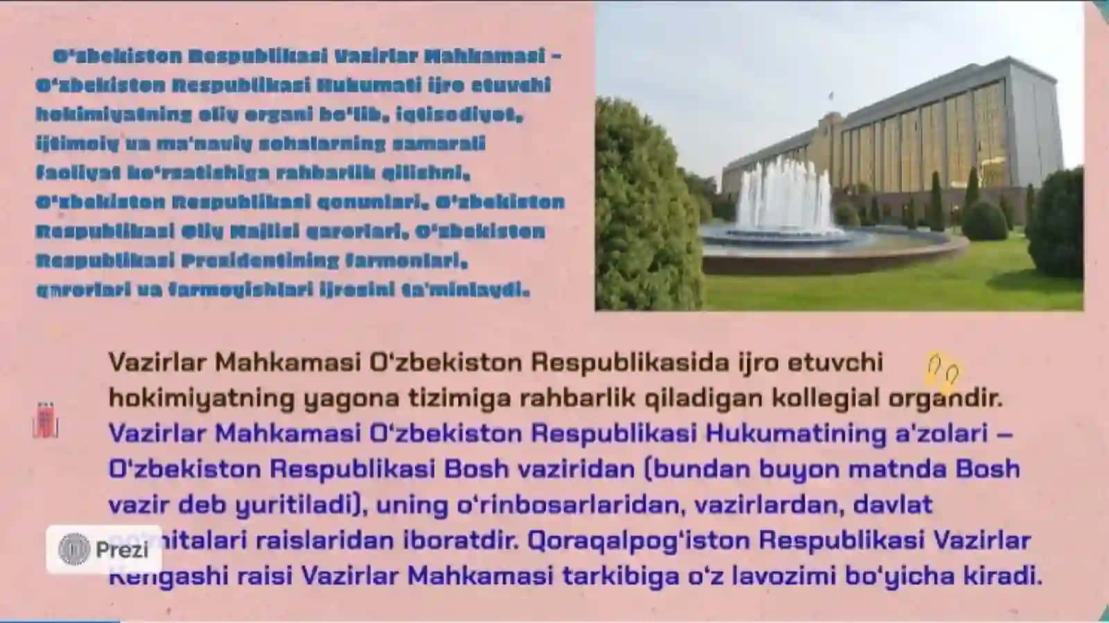 O‘zbekiston Respublikasining Vazirlar Mahkamasi 3