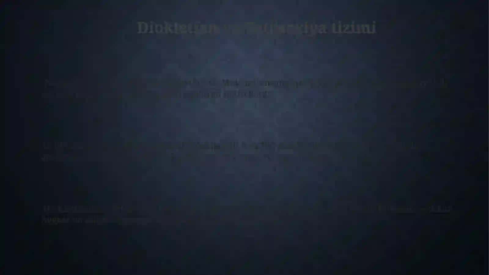 Eramizning III. IV asrlarda soʻnggi Rim imperiyasi Dominat davri 3
