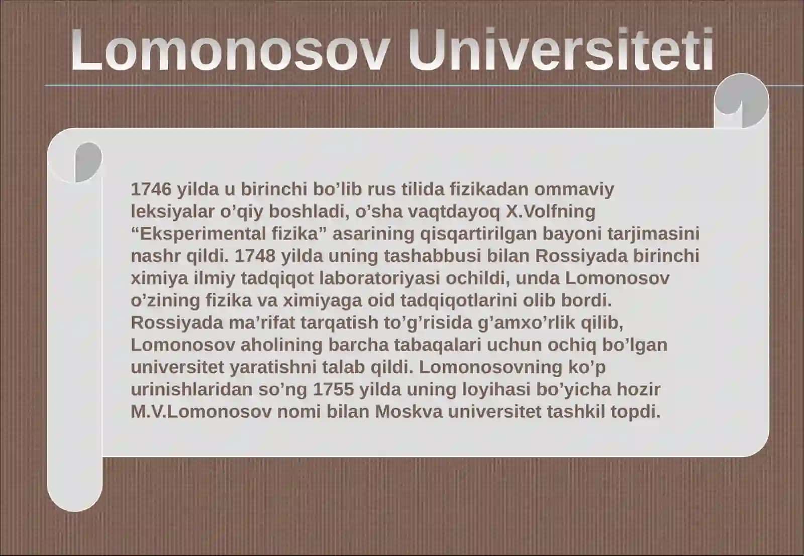 M.V.Lomonosovning hayoti va ilmiy faoliyati . A.L. Lavuazyening antiflogistik nazariyasi .  Atom tuzulishi va D.I.Mendeleyevning davriy sistemasi .Valentlik tushunchasini shakllanishi 3
