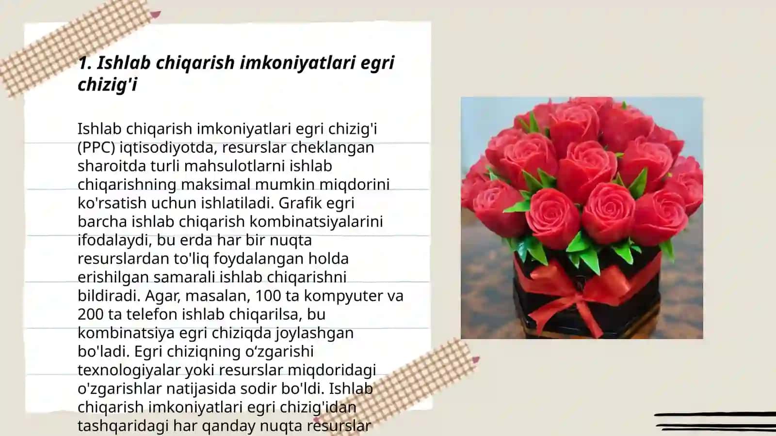 Ishlab chiqarish imkoniyatlari egri chizig'i 3
