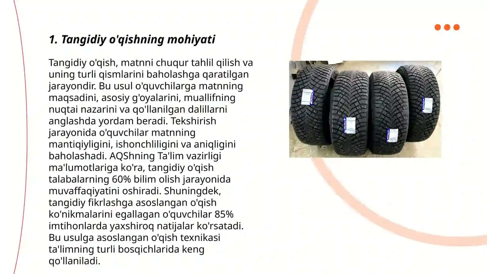 Tangidiy o'qish va samarali amalga oshirish omillari 3