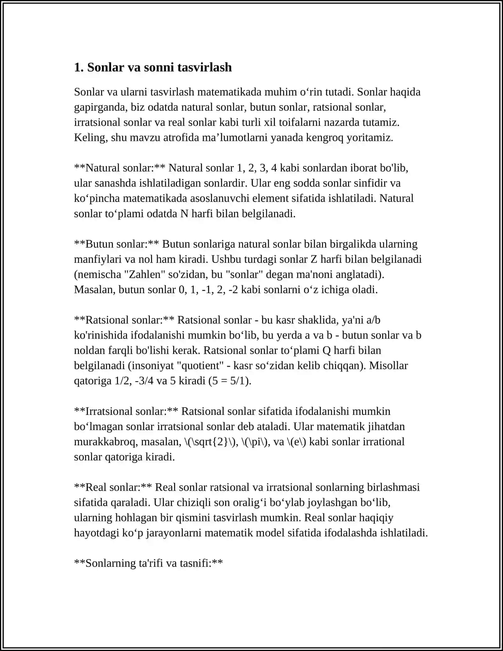 AMALDAGI 1-SINF MATEMATIKA DARSLIGINI MISOL VA MASALALARINI ISHLASH 3