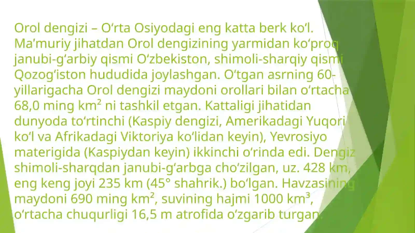 Orol va Orolbo’yi ekologiyasi 3
