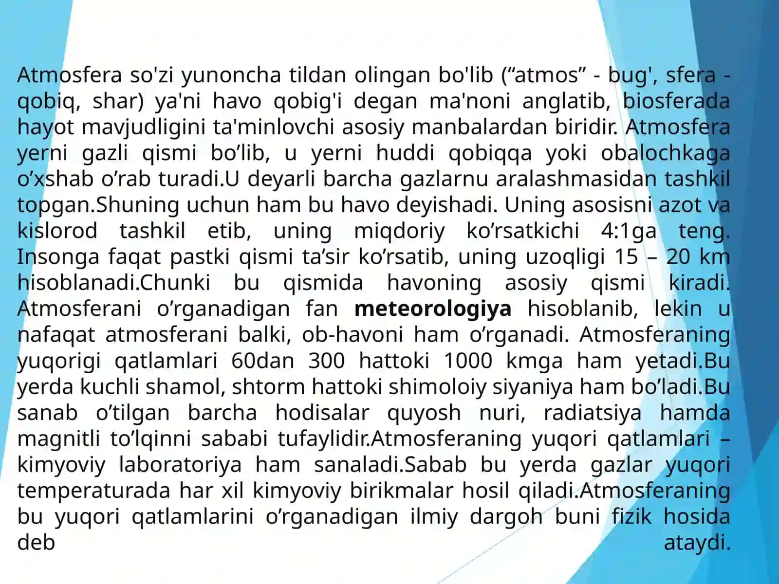 11-sinf Atmosfera havosi ifloslanishi. 3