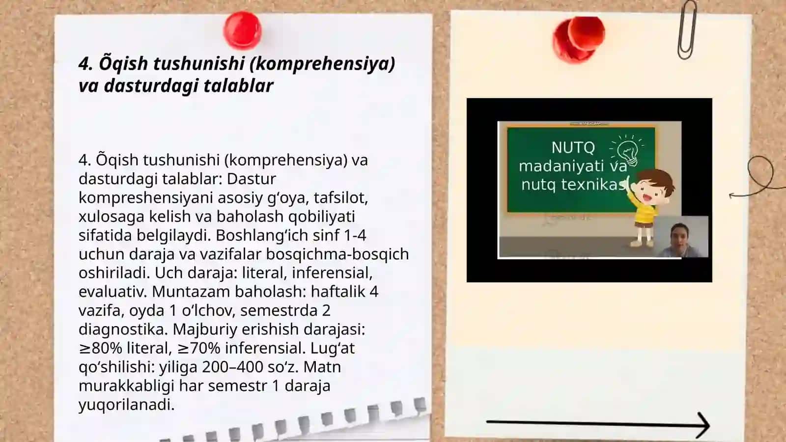 Boshlanğich sinfda õqish va nutq õstirish dasturi 3