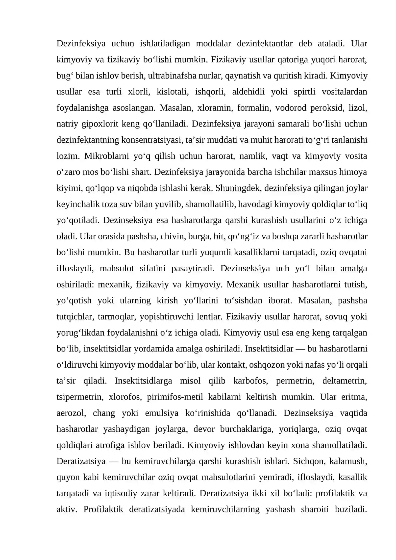 Dezinfeksiya, dezinseksiya va deratizatsiya ishlari 3