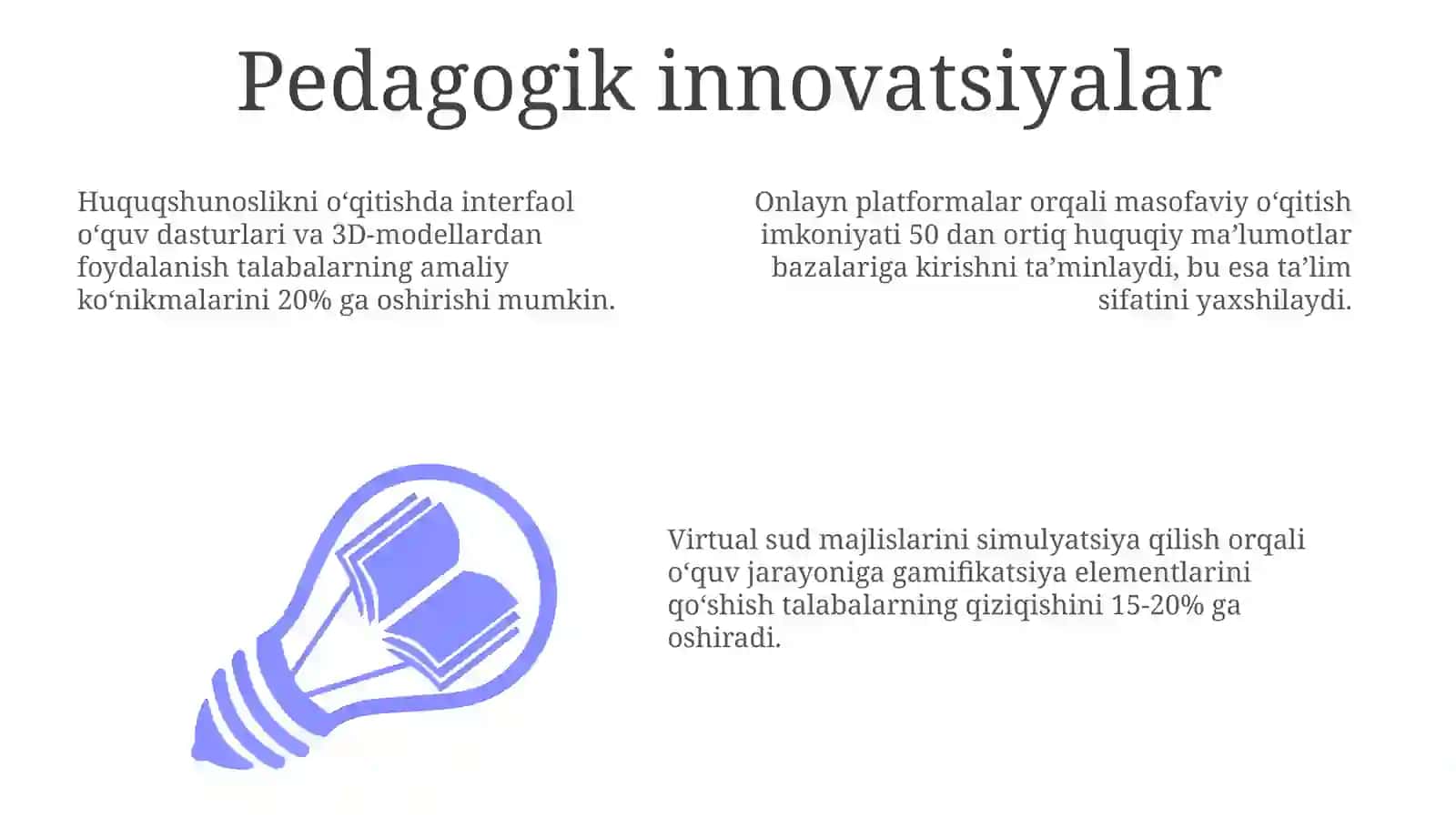 Huquq fanlarini oʻqitishda axborot texnalogiyalaridan foydalanish 3