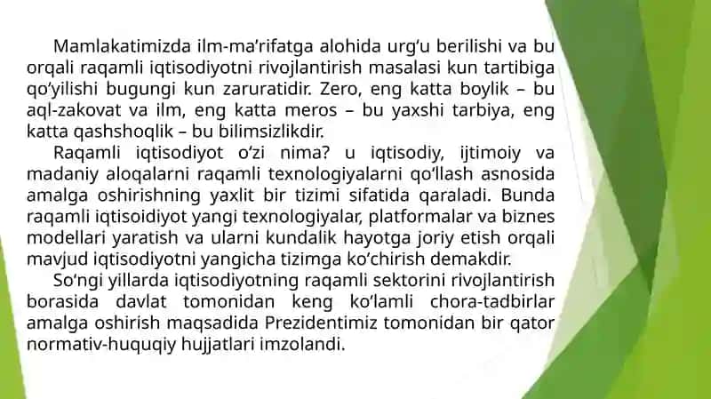 Iqtisodiyotni rivojlantirishda raqamli iqtisodiyotning roli 3