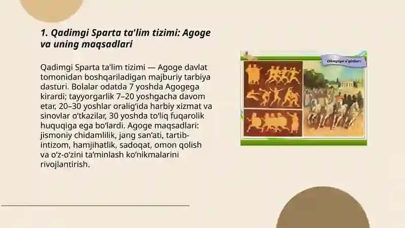 Qadimgi Sparta va Afina maktablarida ta'lim tarbiya 3