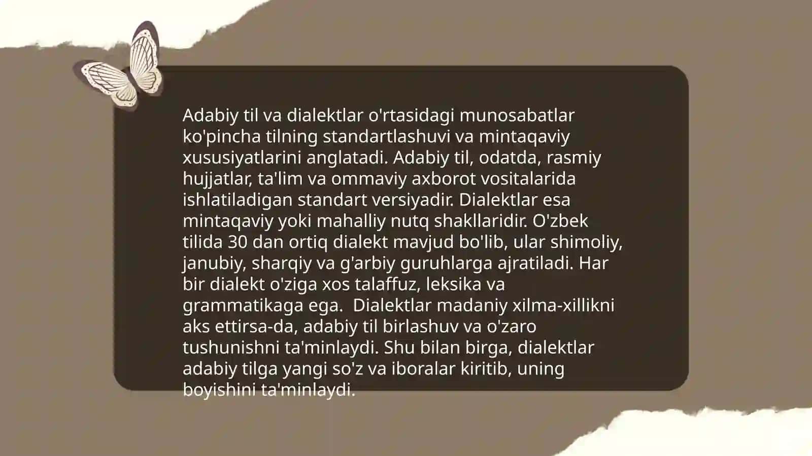 Dialektal lug'atlarning adabiy til lug'atlari bilan aloqadorligi 3