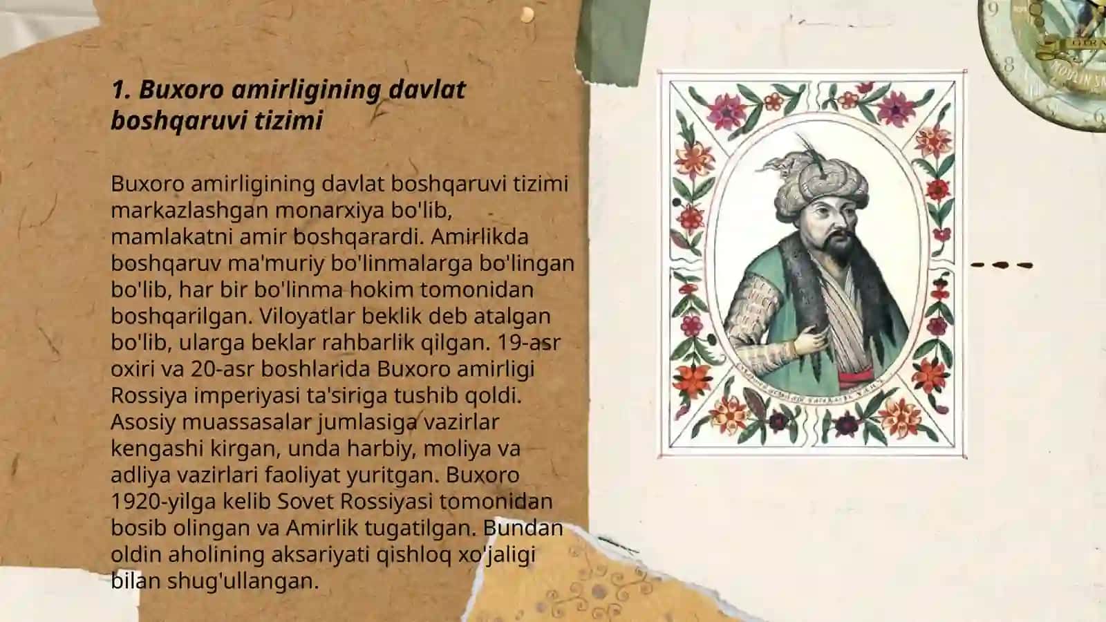 Buxoro amirliging siyosiy ijtimoiy-iqtisodiy va madaniy hayotga sayohat 3