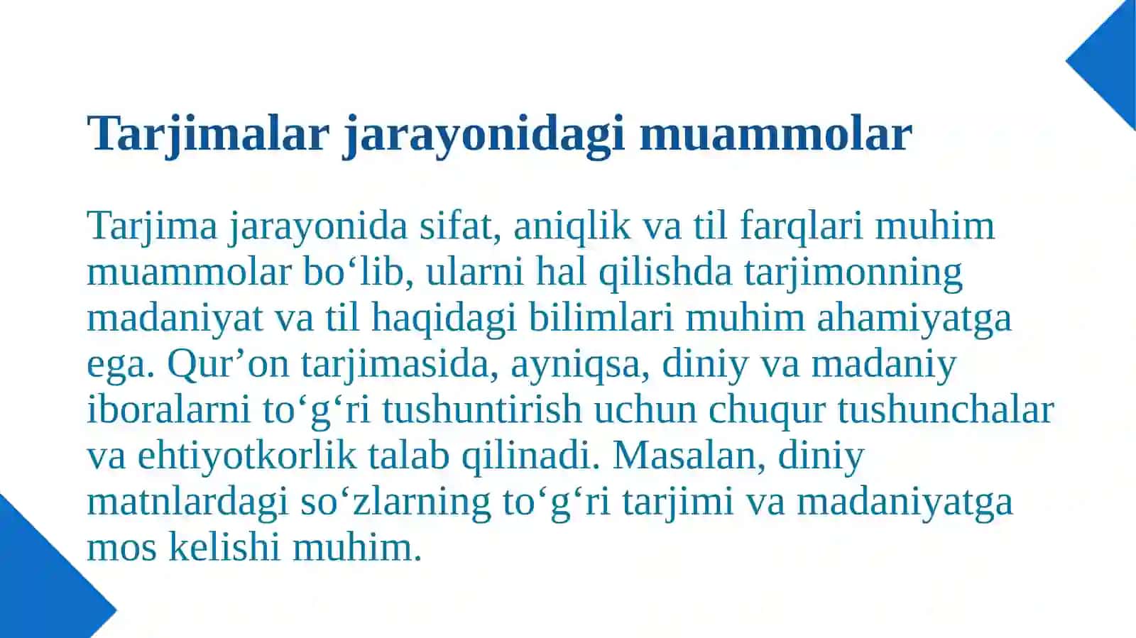 Mustaqillik yillarida Qurʼonning oʻzbek tilga tarjima qilinishi va tafsirlari 3
