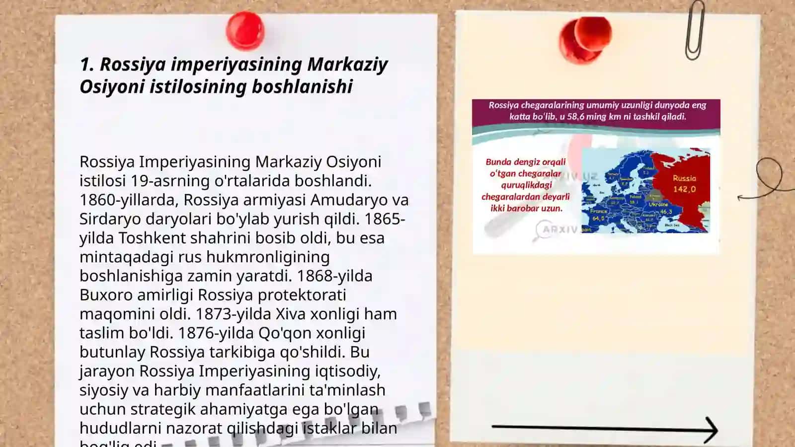 Rossiya imperiyasining o‘rta osiyoni istilo qilishi davri tarixiy geografiyasi 3