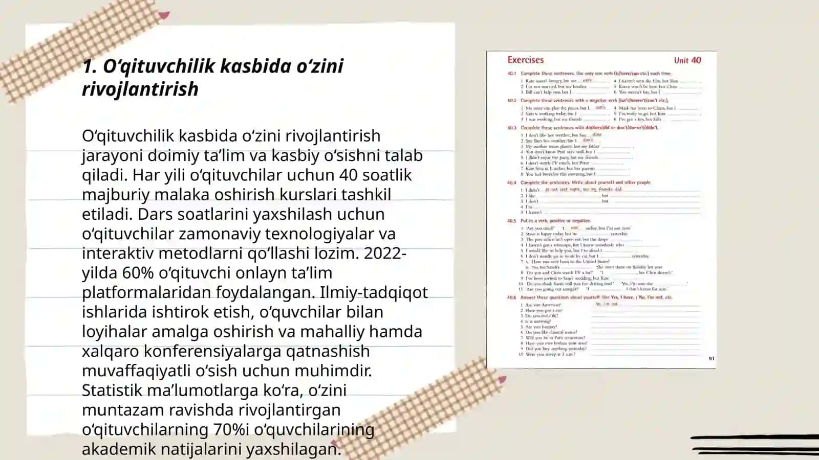 Pedagogning kasbiy mahoratini oshirish afzalliklari 3