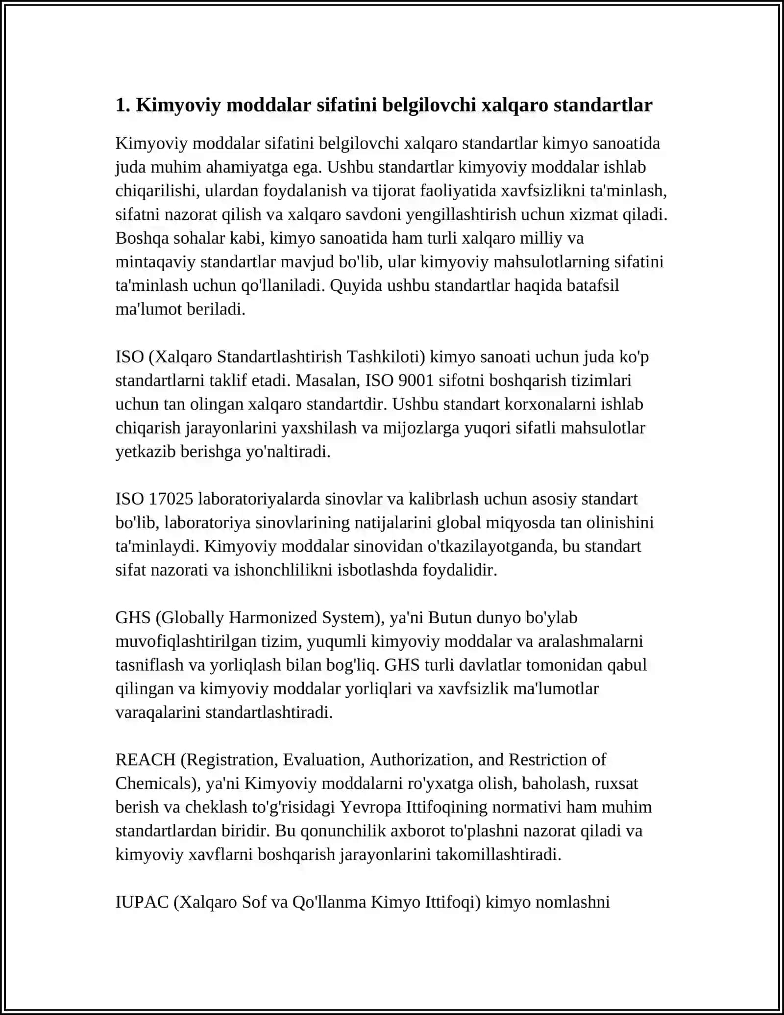 KIMYOVIY IPLARNING SIFATINI BELGILOVCHI STANDARTLAR 3