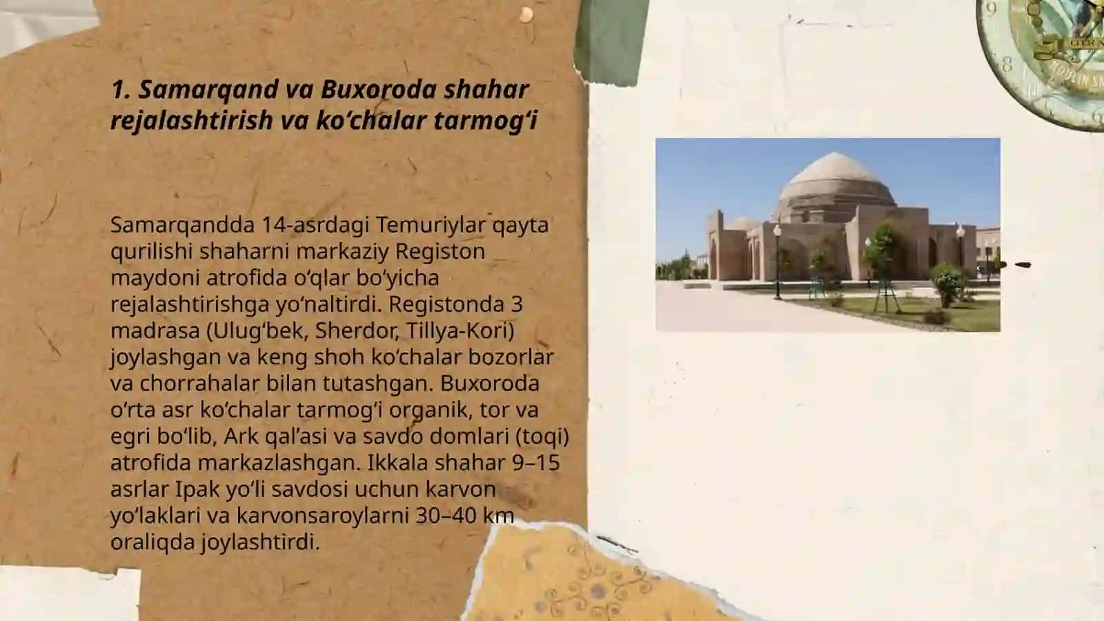 O‘rta asr tarixida shahar madaniyatining rivojlanishi: Samarqand va Buxoro misolida 3