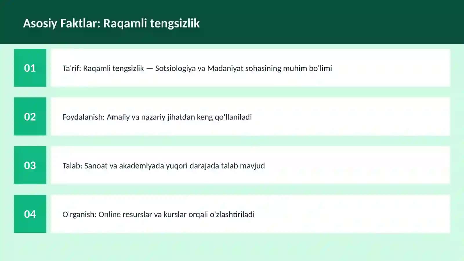 Raqamli tengsizlik 3