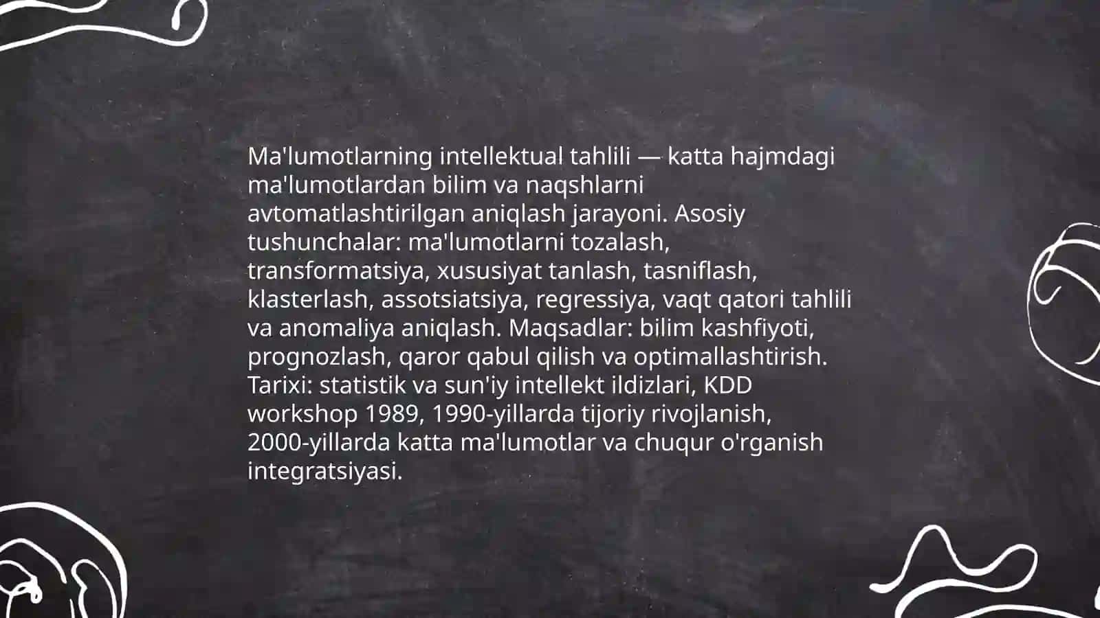 Ma'lumotlarning intellektual tahlili 3