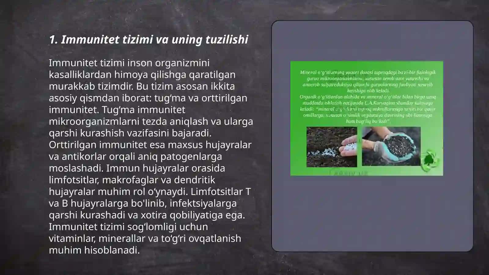 Immunopatalogiya.õsma xujayralarni kelib chiqish ahamyati 3