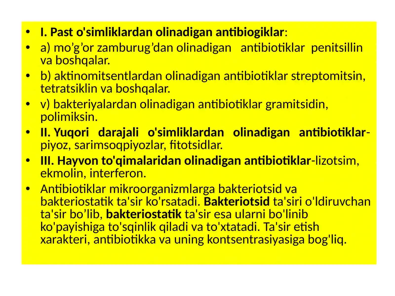 Antibiotiklar vakimyoterapevtik preparatlar 3