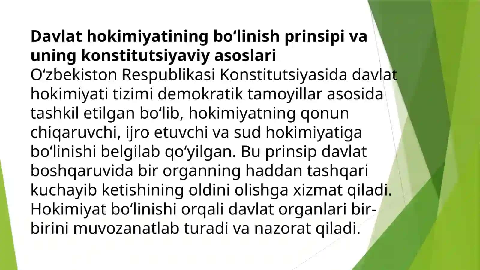 Konstitutsiyada davlat hokimiyati va boshqaruvi tizimiga oid muhim demokratik o‘zgarishlar 3