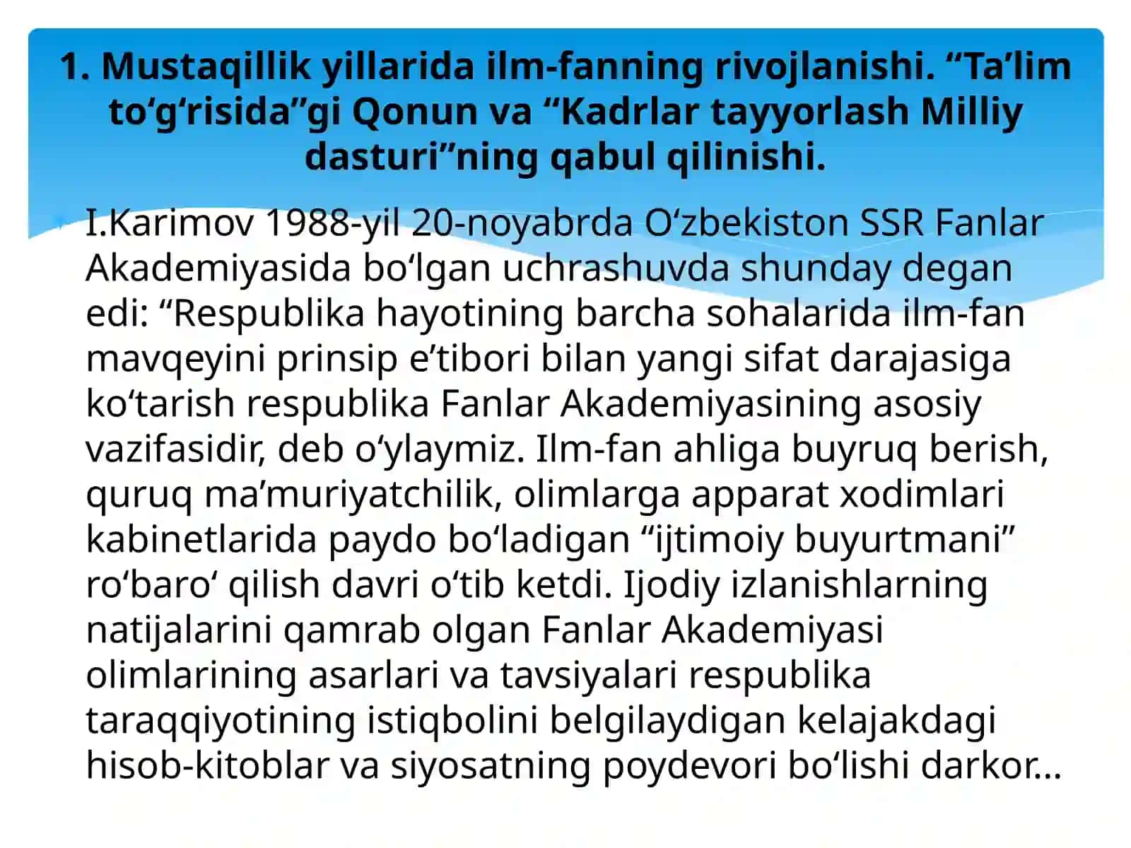 Mustaqillik yillarda O'zbekiston 3