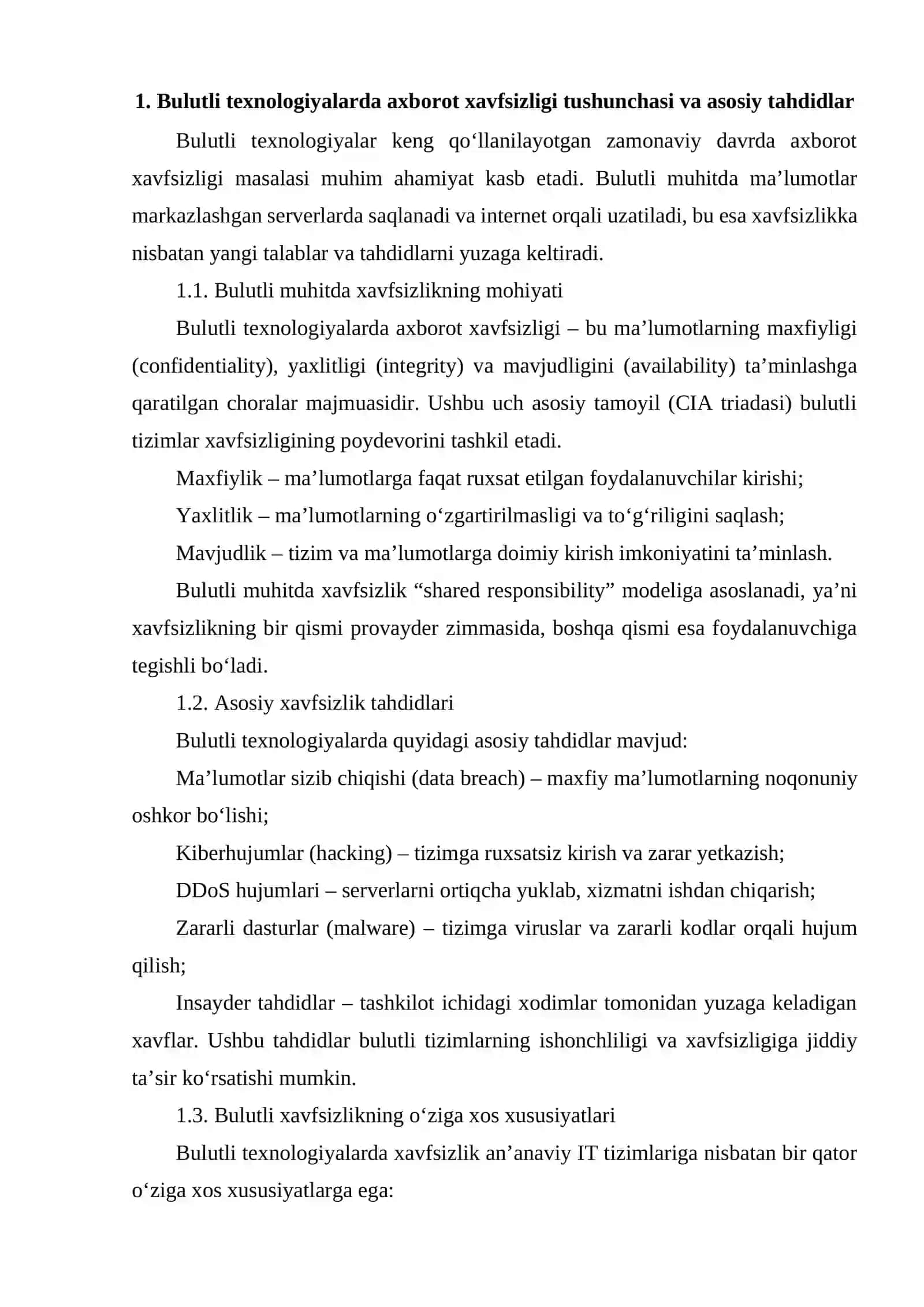 BULUTLI TEXNOLOGIYALARDAGI XAVFSIZLIK MUAMMOLARI 3
