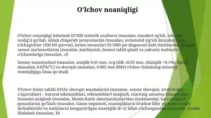 Datchiklar va oʻlchov sistemasi 3
