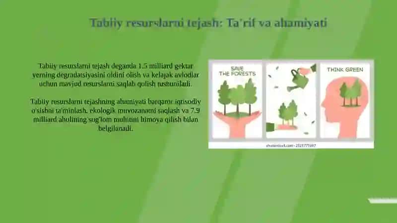 Tabiiy resurslarni tejash 3