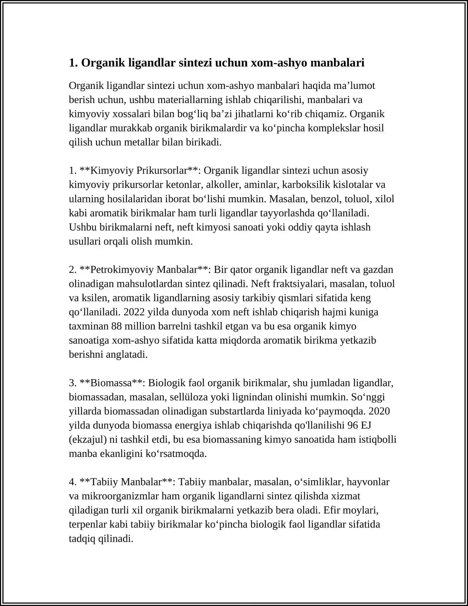 ORGANIK LIGANDLAR SINTEZI VA TAHLILI 3