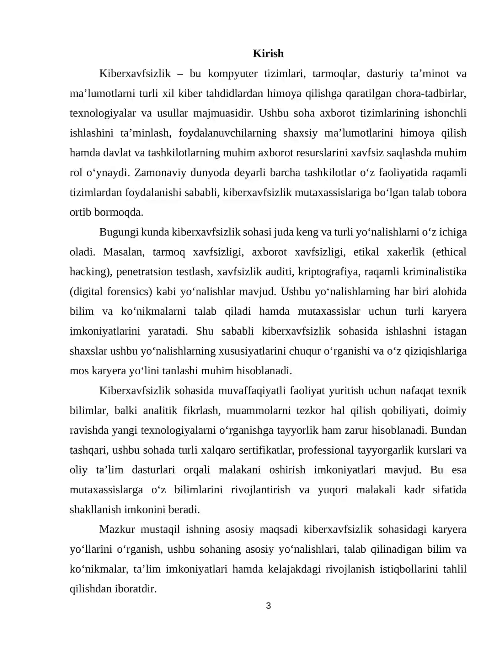Kiberxavfsizlik sohasida karyera yo‘llarini o‘rganish 3