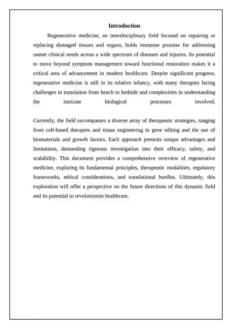 Regenerative Medicine: Principles and Therapeutic Approaches 3