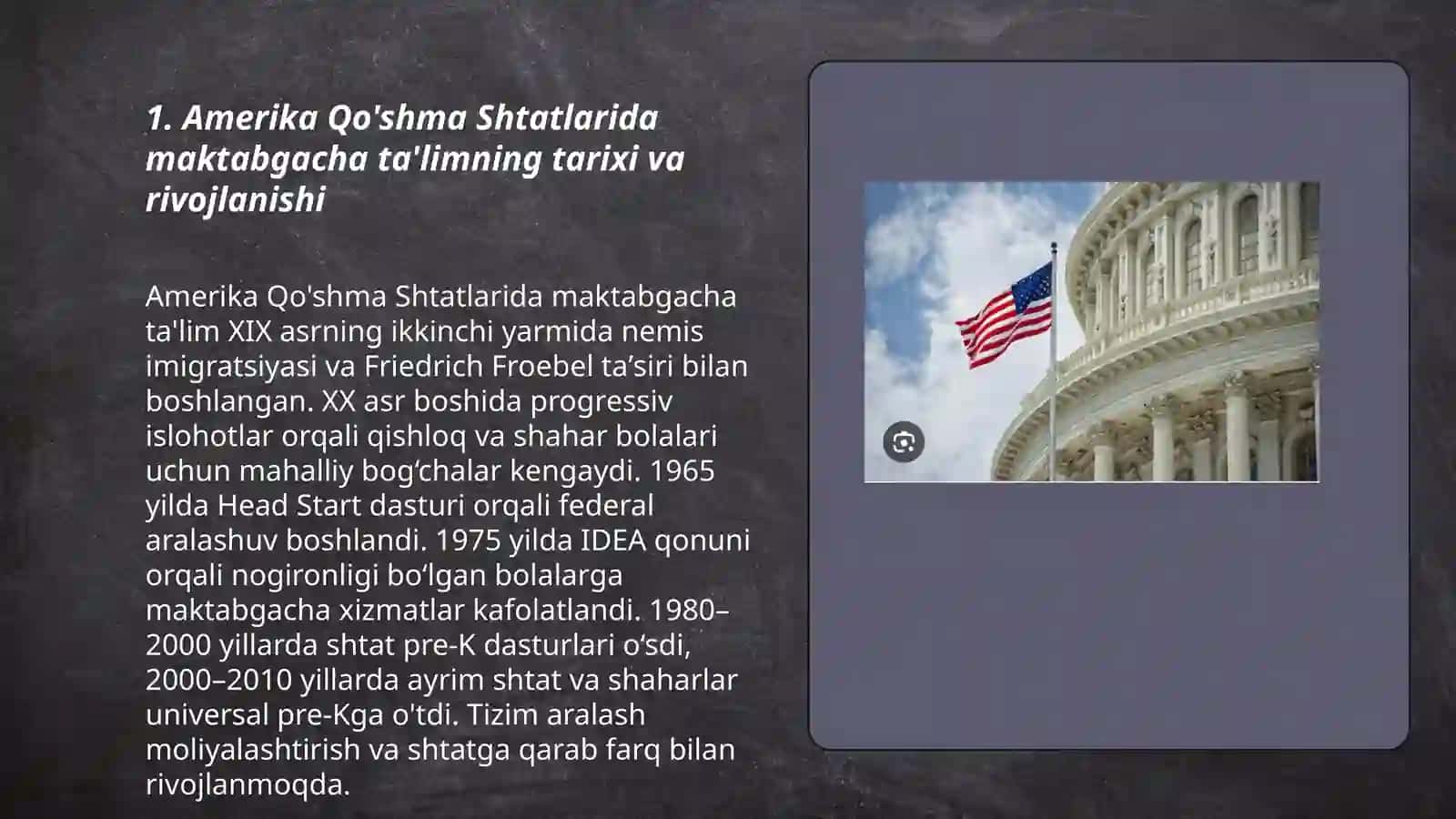Amerika Qóshma Shtlatlarining maktabgacha ta'lim tizimi 3