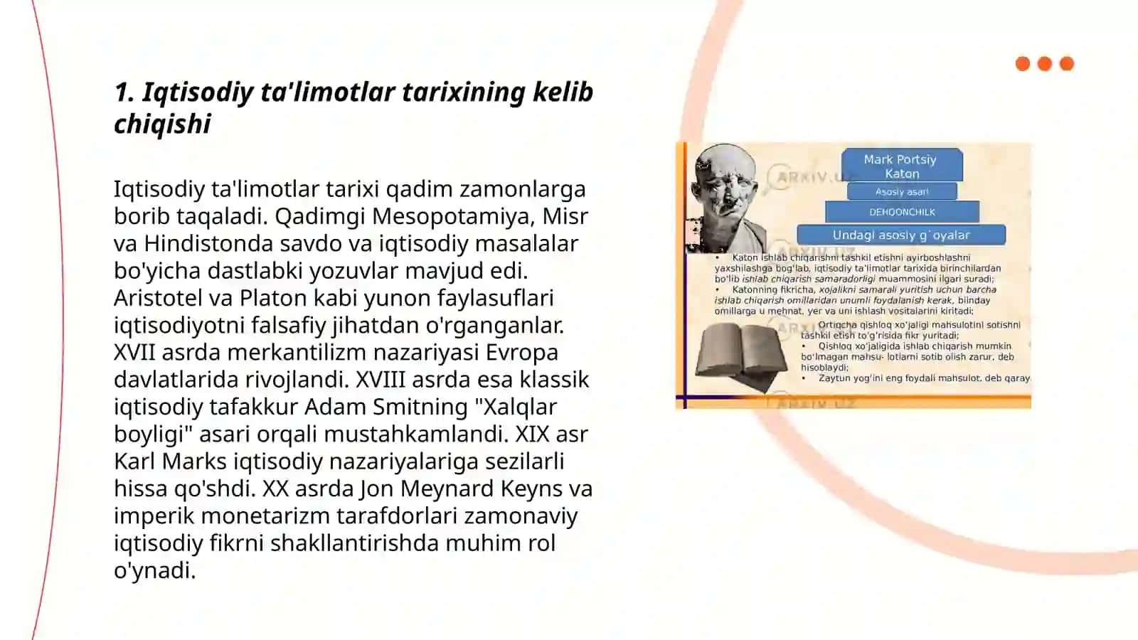 Iqtisodiy ta’limotlar tarixi fani mohiyati 3