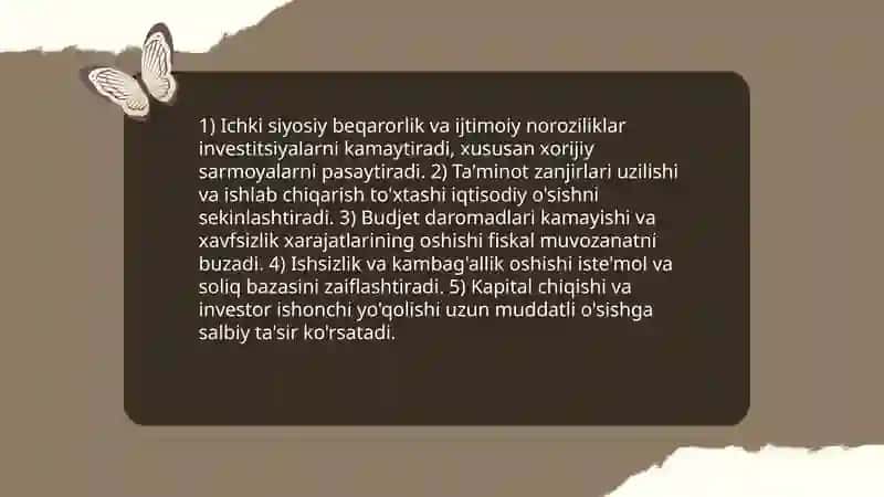 Iqtisodiy xavfsizlik taʼsir etuvchi ichki va tashqi tahdidlar 3