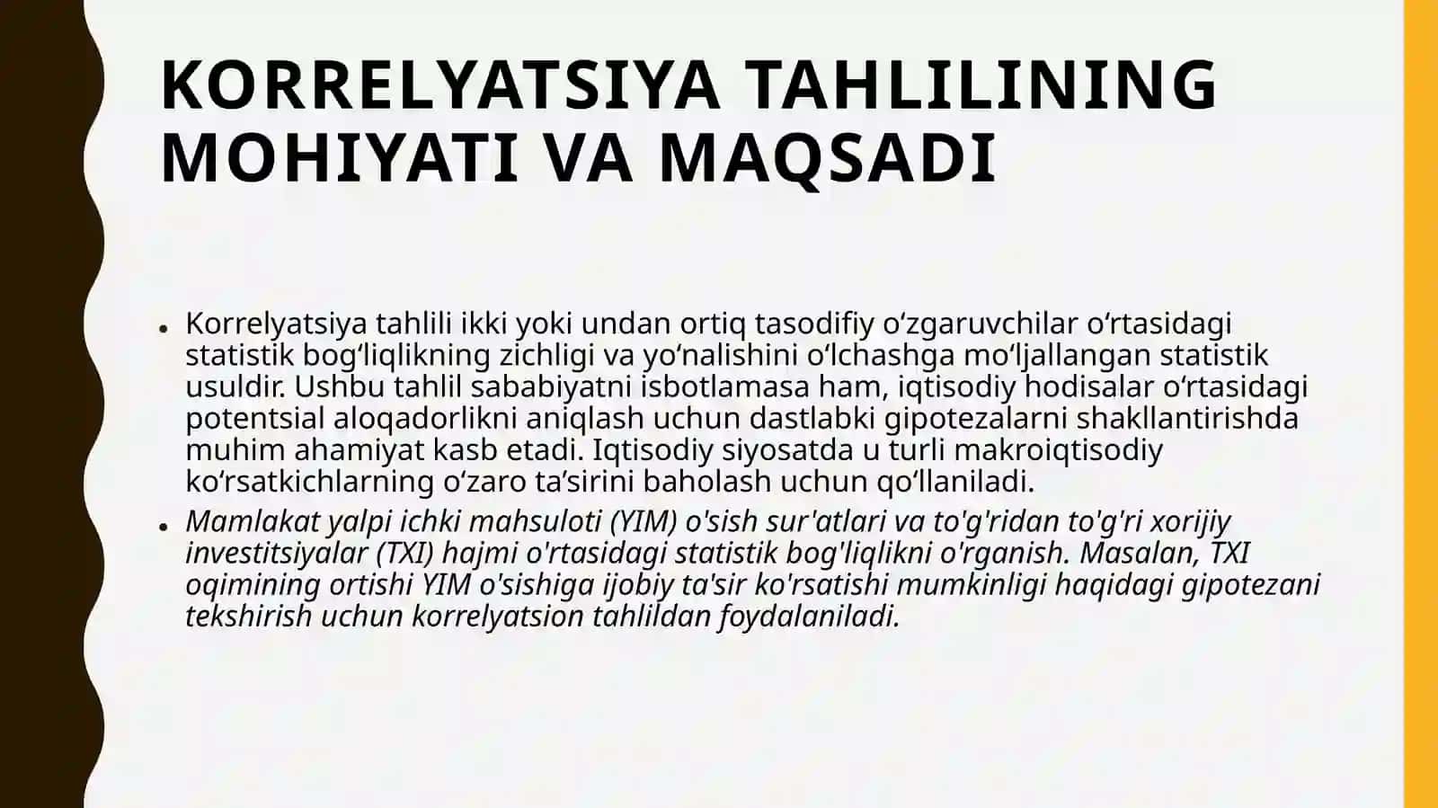 Korrelyatsion va regression tahlil usullari 3