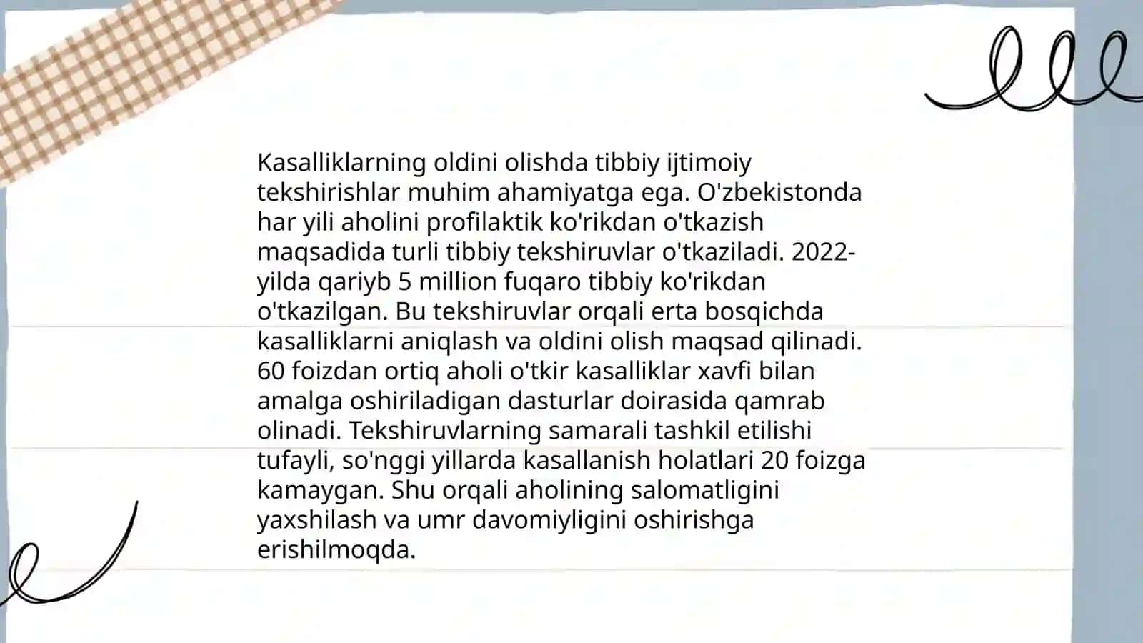 Tibbiy ijtimoiy tekshirishlarning turlari 3
