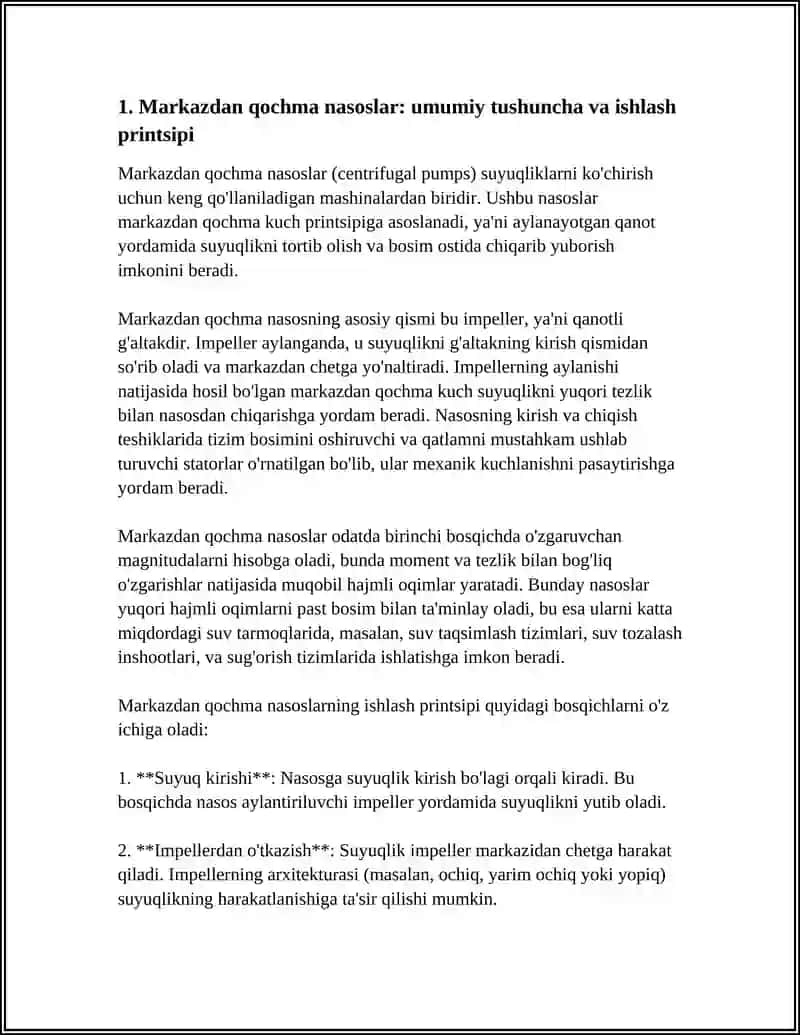 MARKAZDAN QOCHMA NASOSLAR VA ULARNING ASOSIY BOʻLAKLARI 3