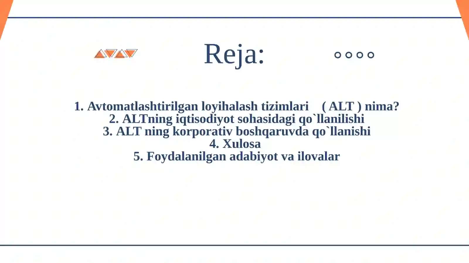 Avtomatlashtirilgan loyihalashtizimlari 3