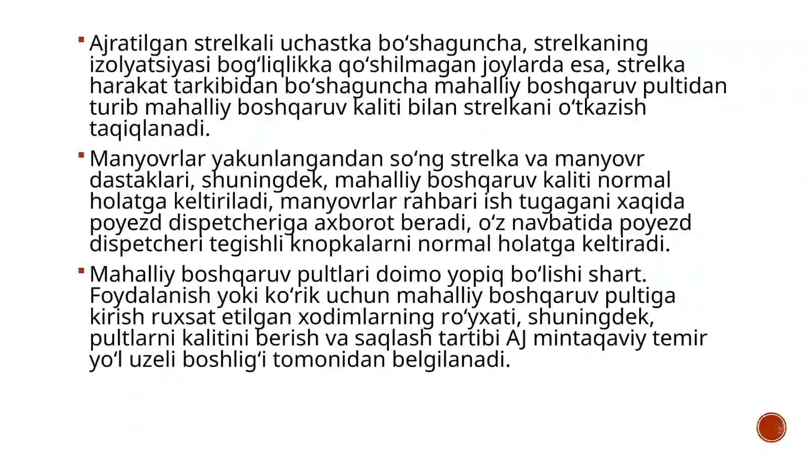 Temir Yo‘l Uchastkalari va Yo‘nalishlari Ishini Boshqarish Texnologiyasi 3