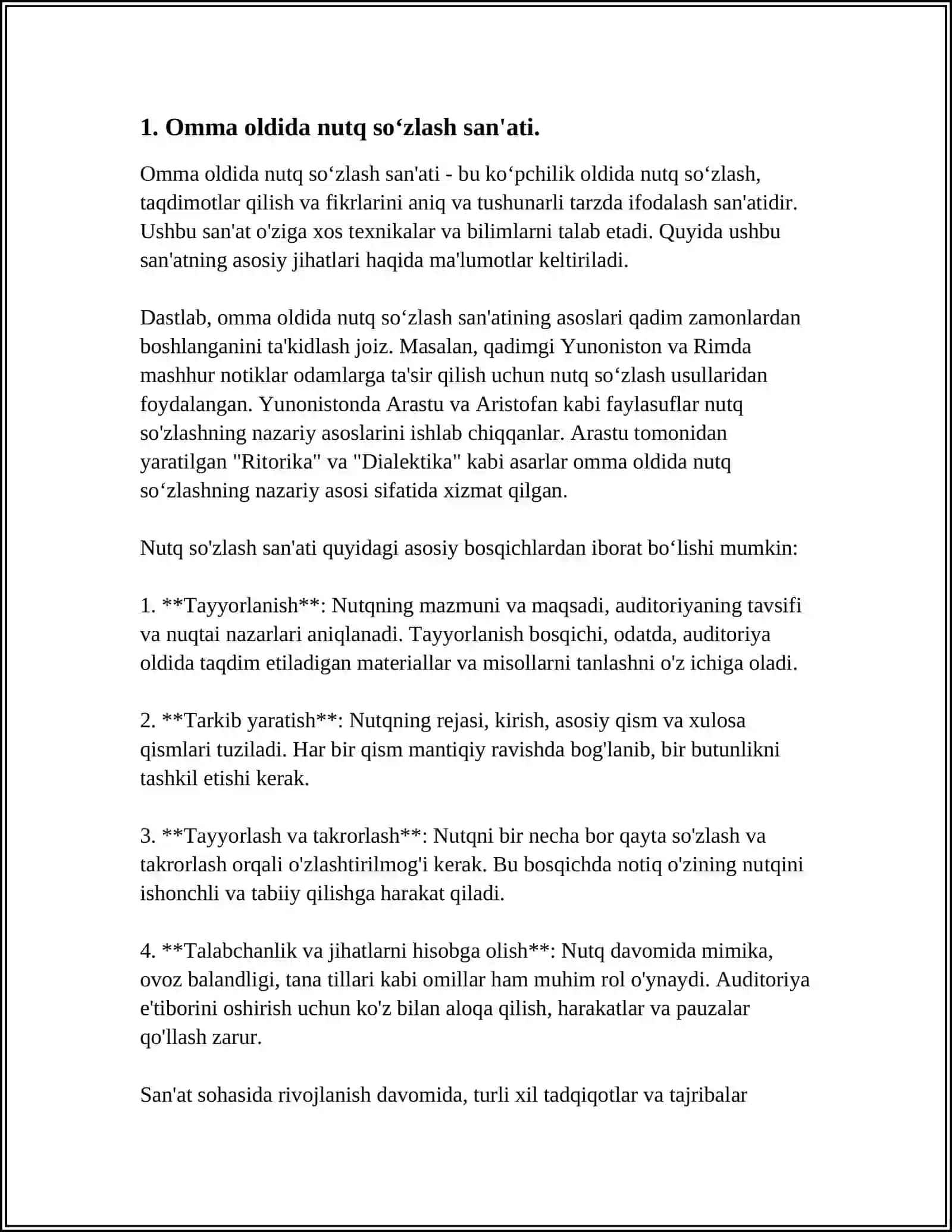 OMMA OLDIDA NUTQ SO‘ZLASH: TUZILISHI, TEXNIKASI VA USULLARI 3