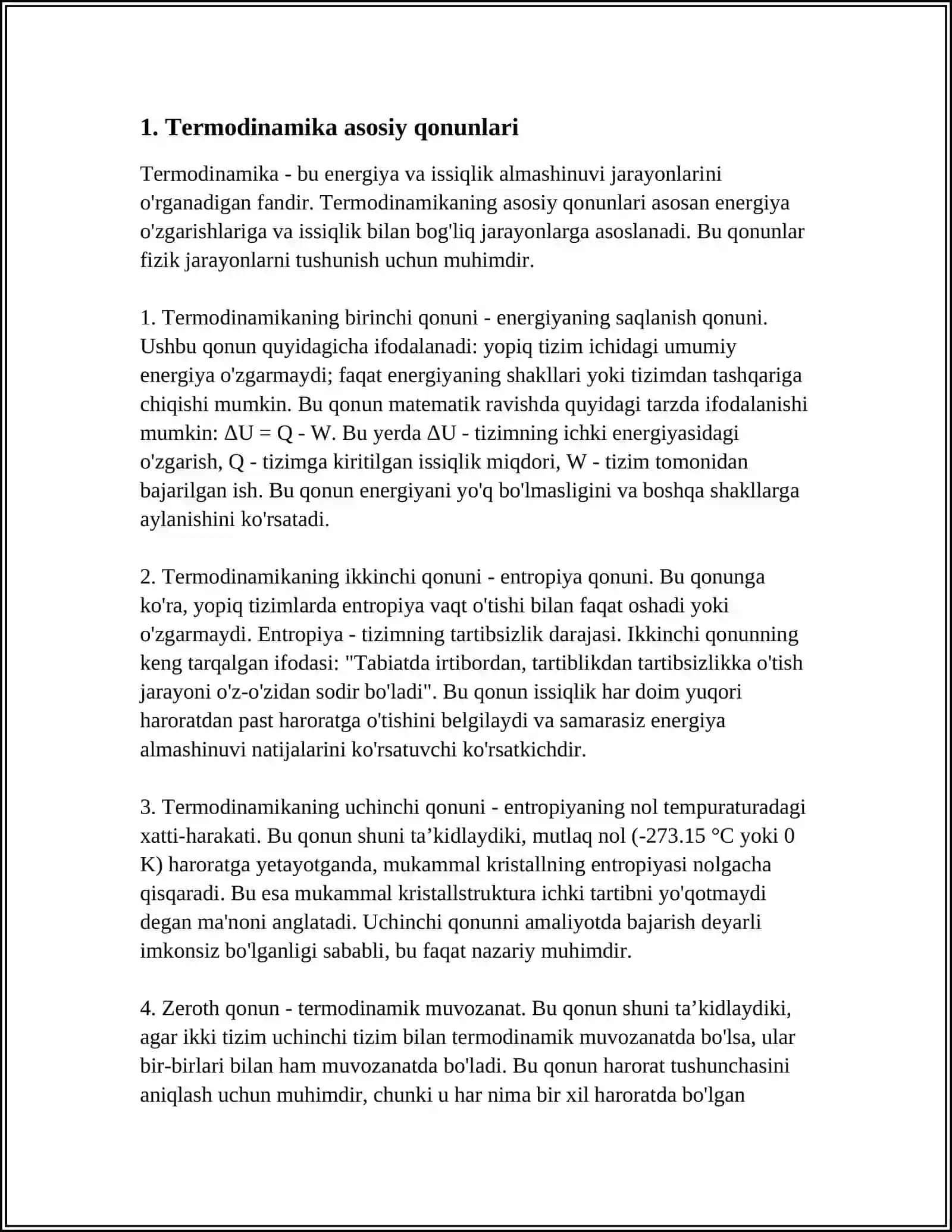 TERMADINAMIKA ASOSLARI 3