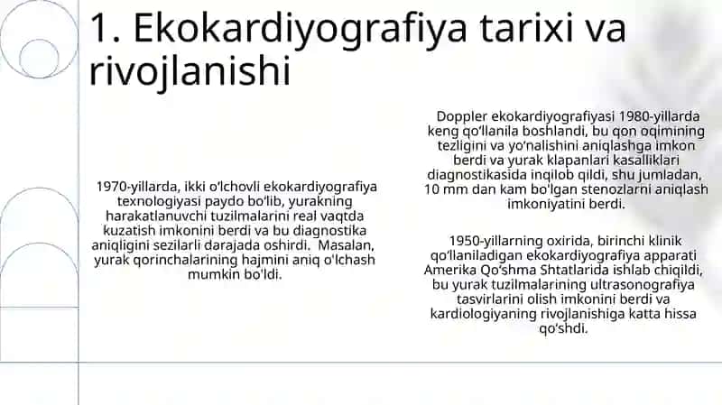 Ekokardiografiyani yaratilishi va ishlash printsipi 3