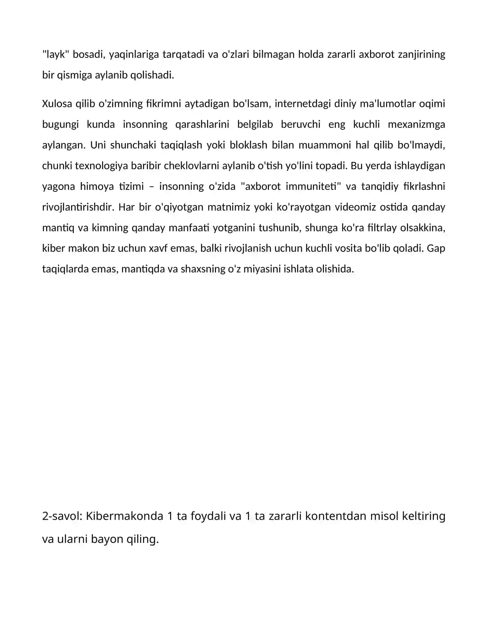 Kiber makonda din omili 3