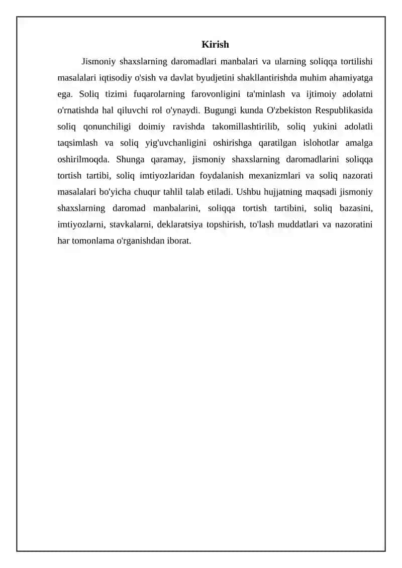 Jismoniy shaxslarning daromad manbalari va ularning soliqqa tortish tartibi 3