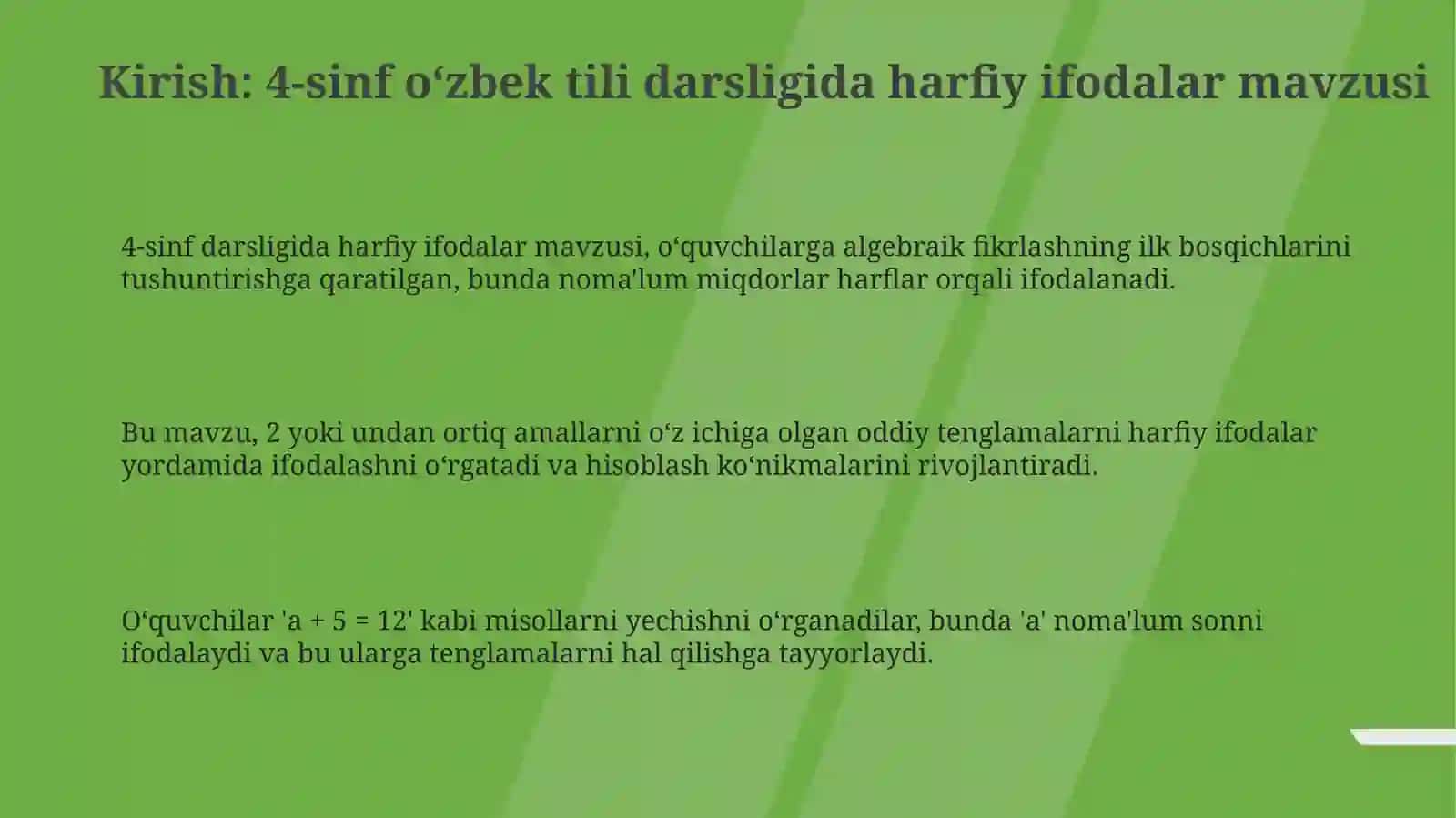 Harfiy ifodalar mavzusi 3