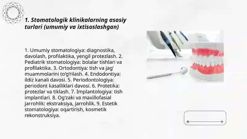 Stomatologik kilinikasi turlari va toifalari 3